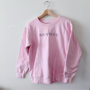 The Seaside Style Pink Crew Neck Women's Pullover Sz M